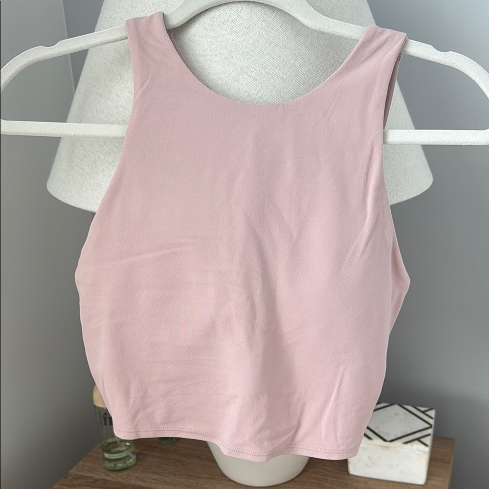 Athleta Pink Fitted Crop Tank Top